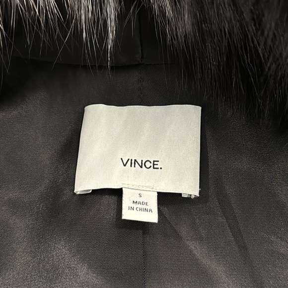 Vince silver fox fur vest sz small S - Picture 8 of 8